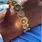 Gold Filled Flower Cuff Bracelet