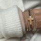 Crystal Hand Beaded Elastic Bracelets