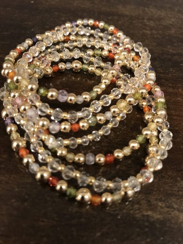 Rainbow Crystal Beaded Bracelets
