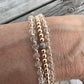 Crystal Hand Beaded Elastic Bracelets