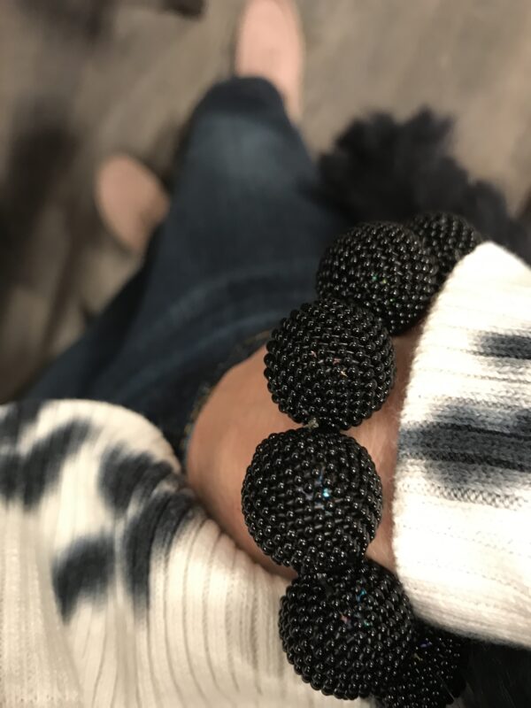Black Hand Beaded Necklace