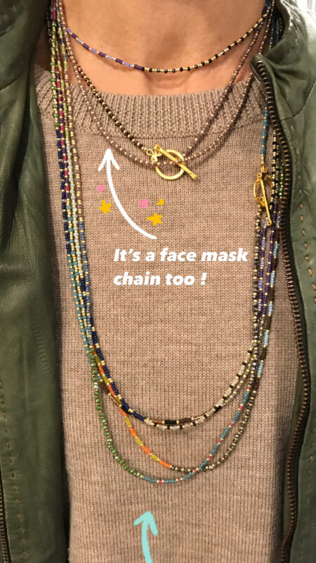 Crystal Hand Beaded Face Mask Chains