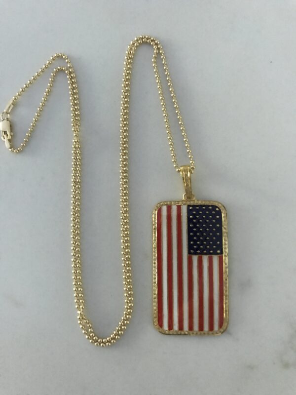 American Diamond Flag Pendant