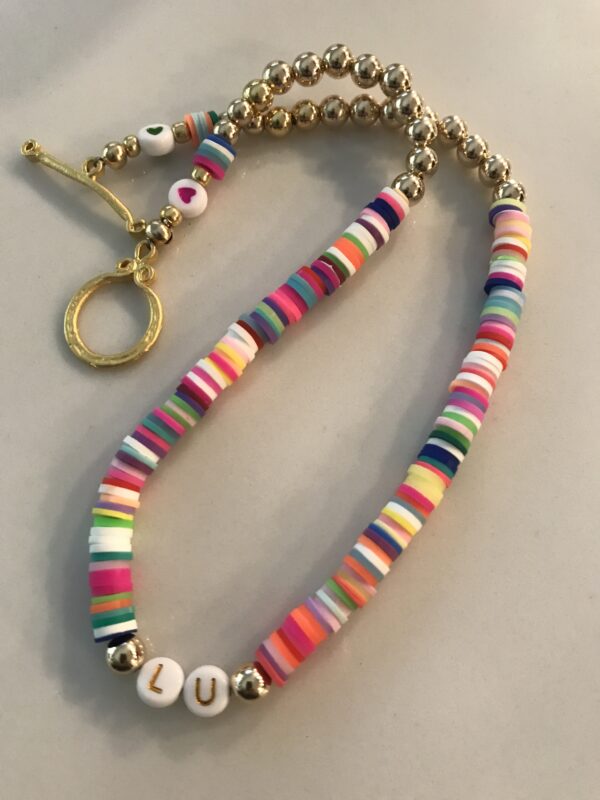 Rainbow Personalized Bead Necklace