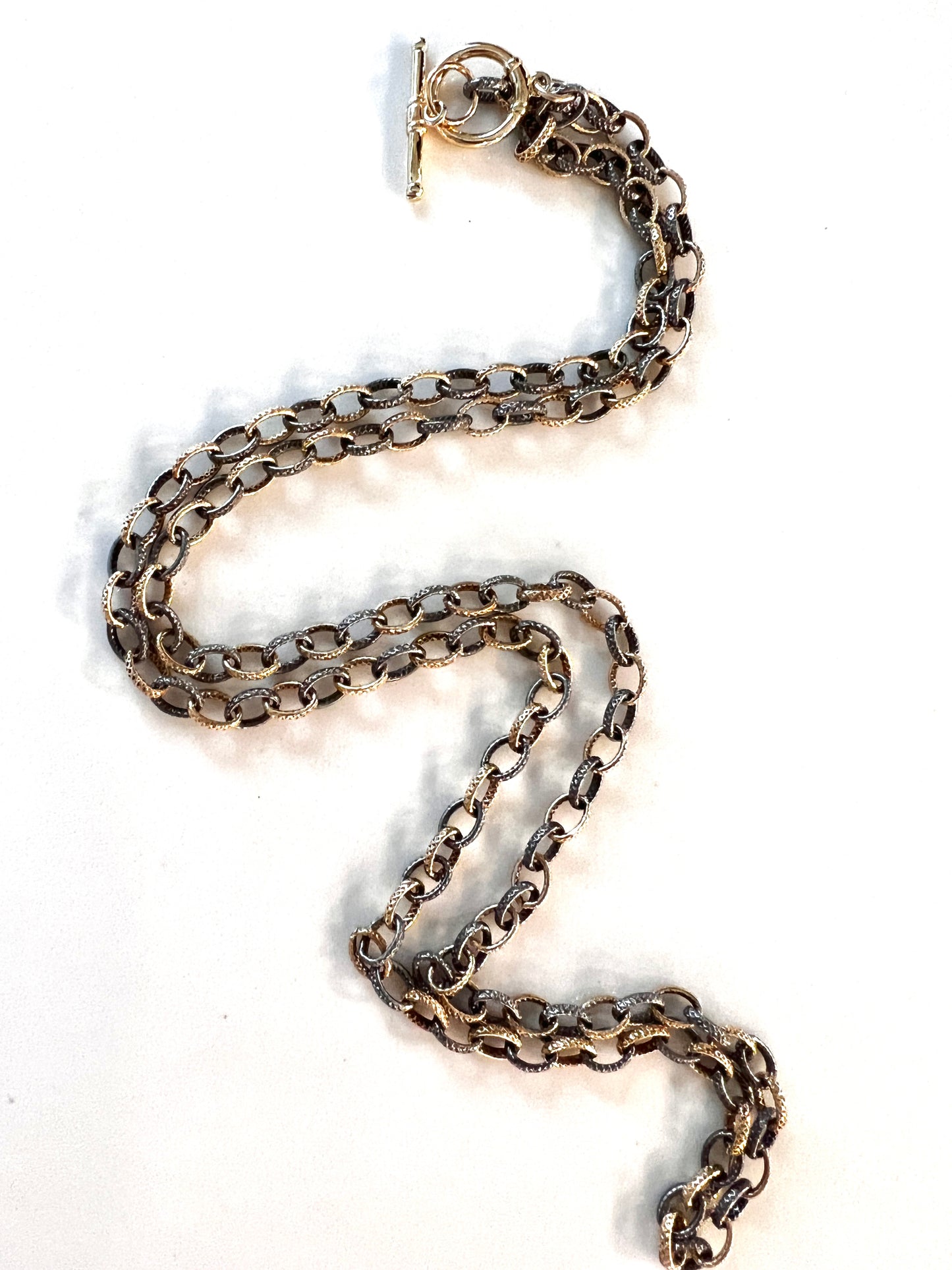 Black Gold Link Necklace