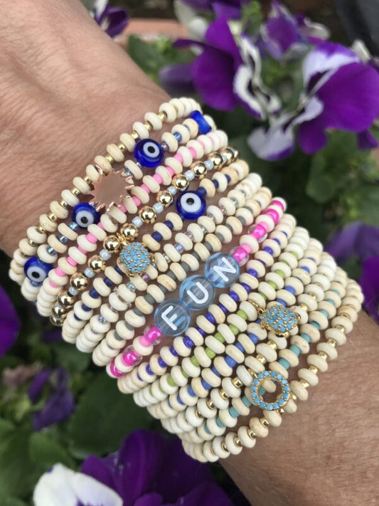 Wood Bead Colorful Bracelets