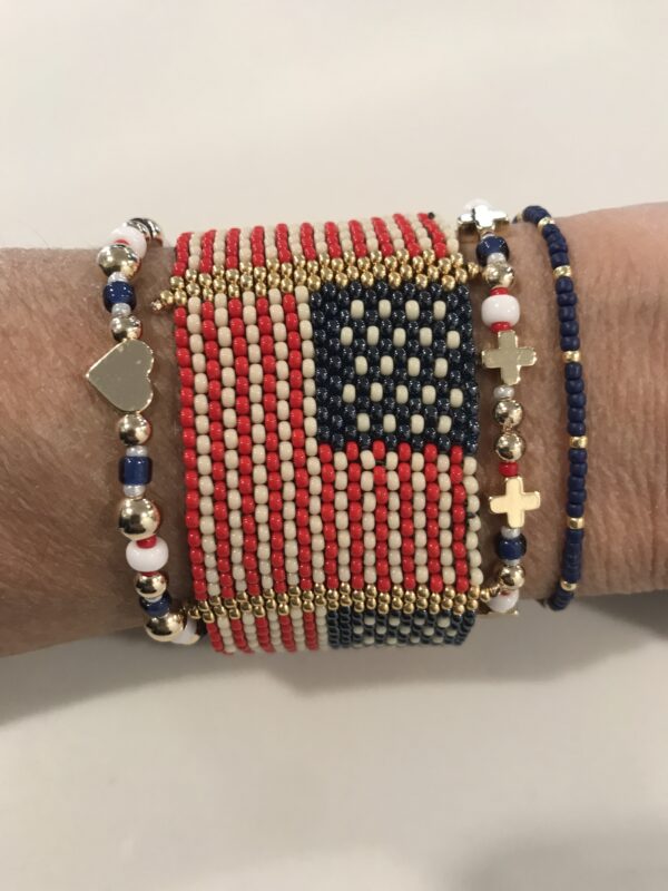 Patriotic Gold Fill Bead Bracelets