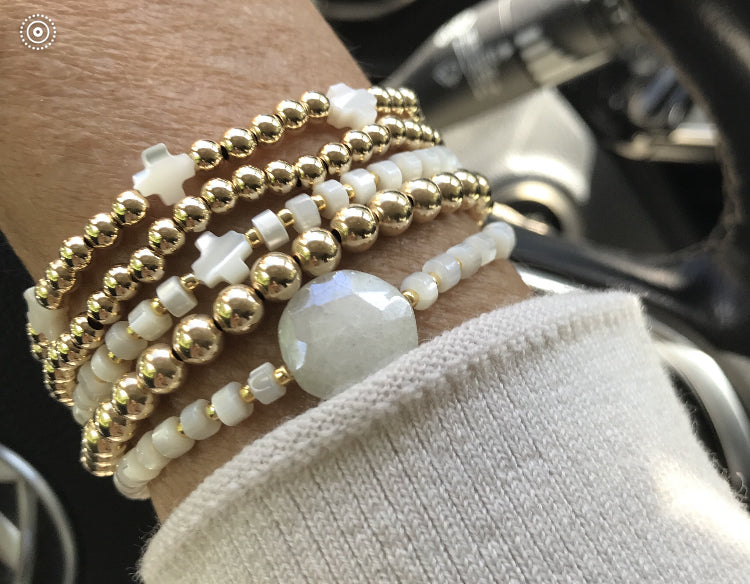 Cross Hand Beaded Bracelet Collection