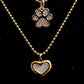 Mother Of Pearl Gold Heart Earrings
