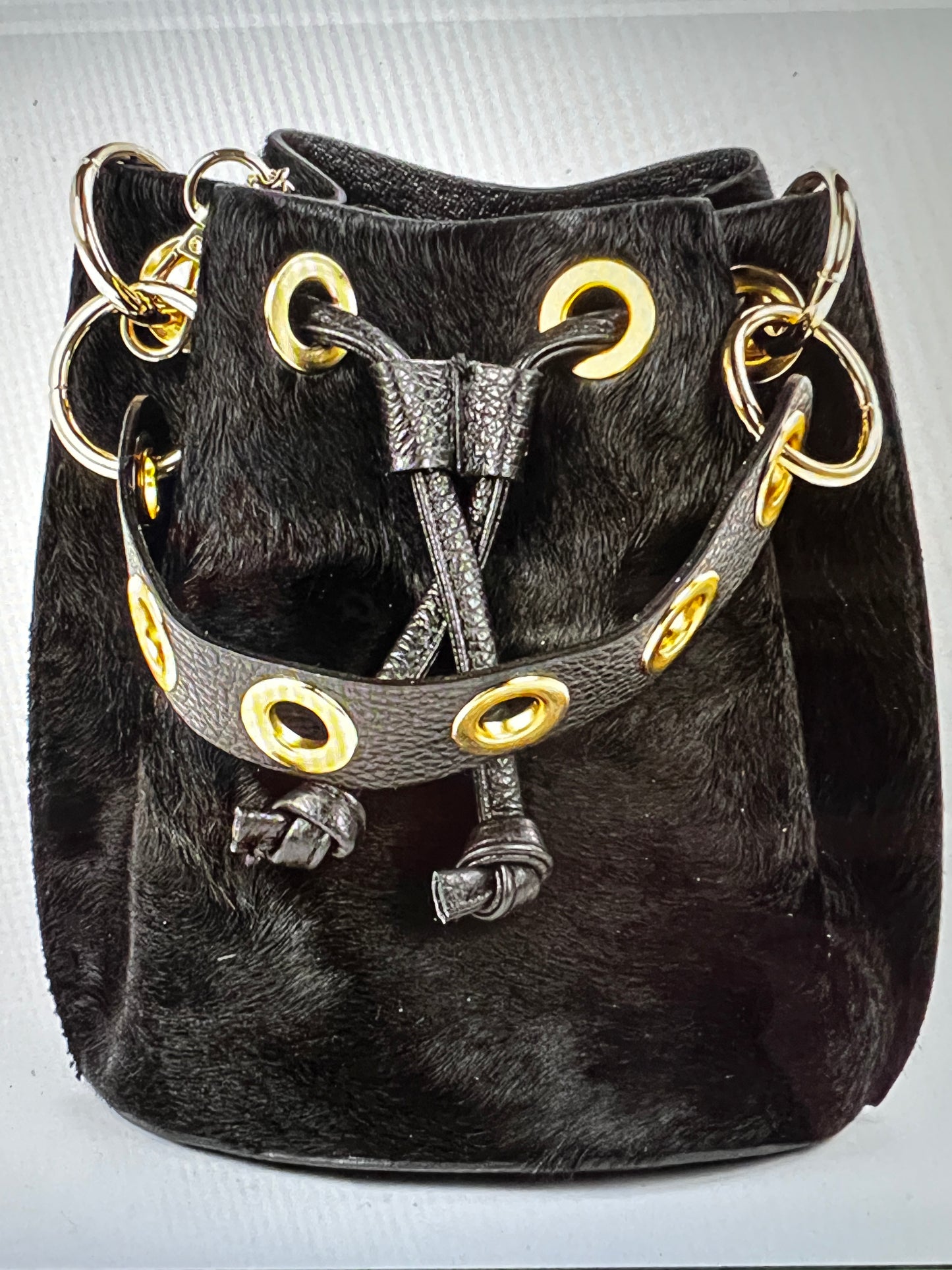 Bucket Bag Leather or Faux Fur