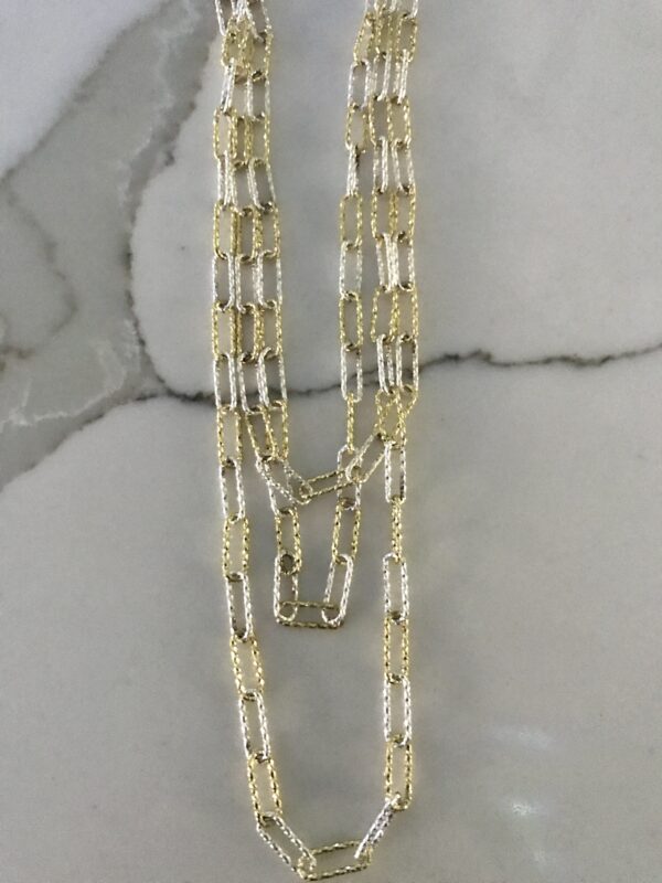 Rectangle Paper Clip Necklace
