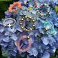 Gold Rainbow Elastic Rings