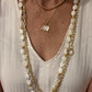 Pearl Gold Hand Beaded Necklace
