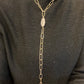 Oval Diamond Gold Y Necklace