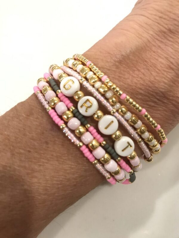 "Grit" Word Bead Bracelet