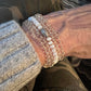 Crystal Hand Beaded Elastic Bracelets