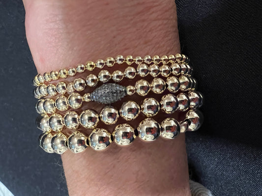 Gold Diamond Hand Bead Bracelet