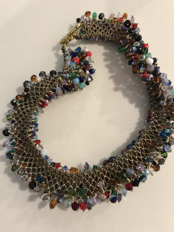 Colorful Hand Beaded Crystal Bracelet
