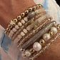 Gold Diamond Hand Bead Bracelet