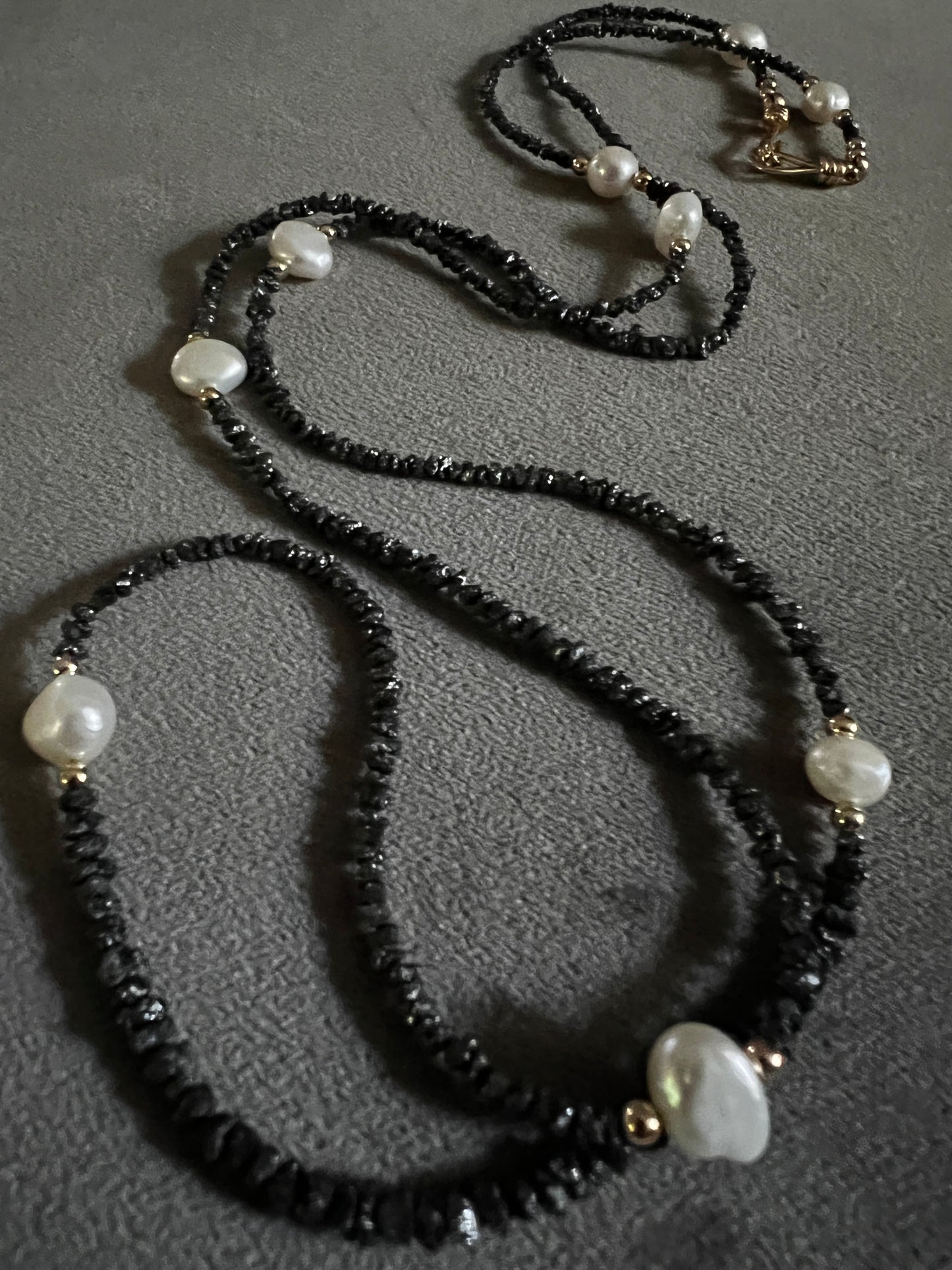 Black Diamond Pearl Necklace