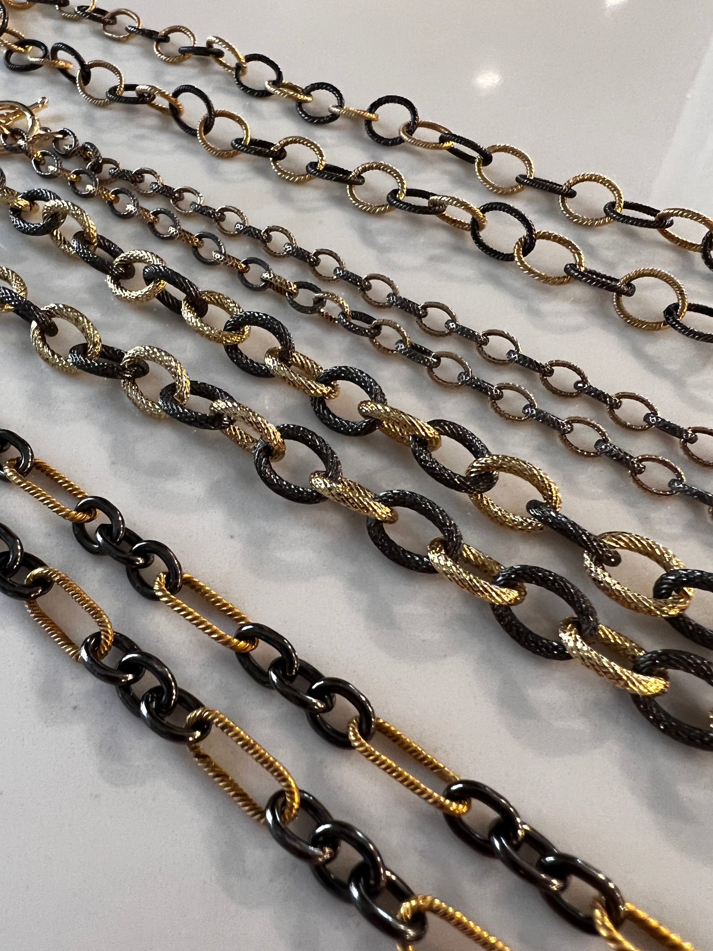 Black Gold Link Necklace