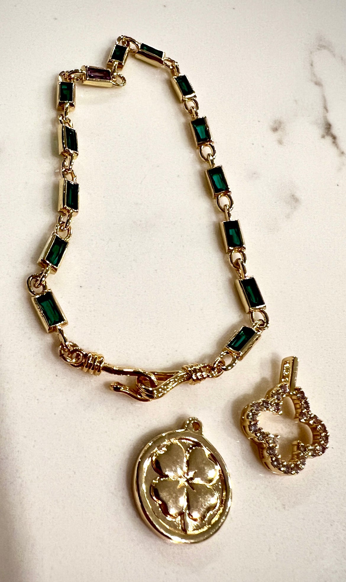 Green Gemstone Bracelet Or Necklace