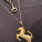 Diamond Gold Horse Necklace