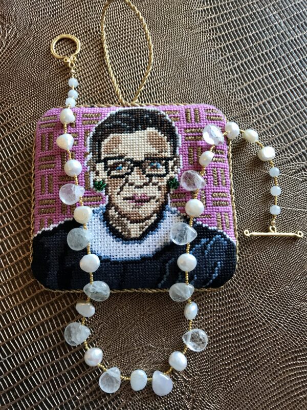 Pearl Quartz Gold Bead Necklace