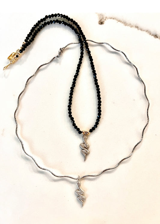 Diamond Snake Necklace