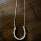 Pave Horse Shoe Necklace