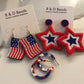 Patriotic Bead Earrings