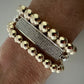 Diamond Bar Bead Bracelet