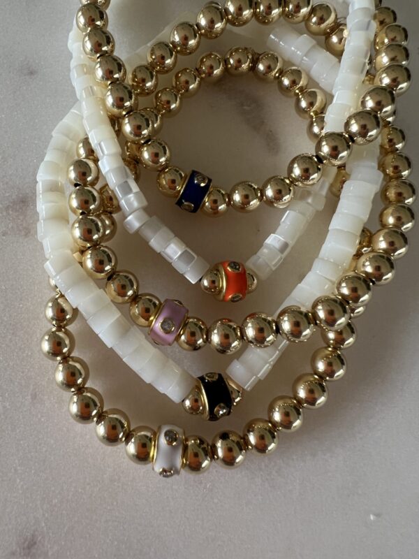 Diamond Enamel Bead Bracelets/Necklace