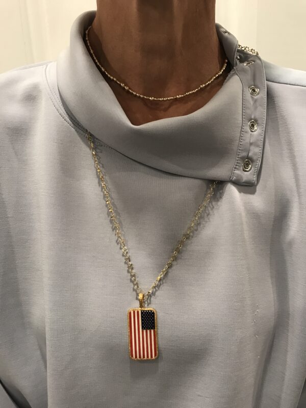 American Diamond Flag Pendant