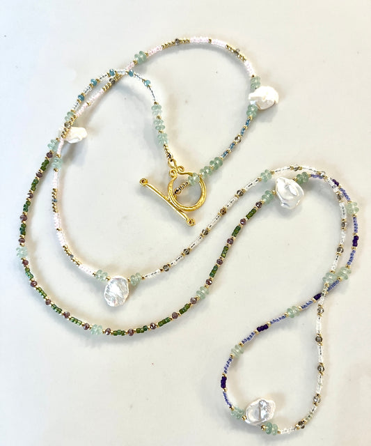 Pearl Seed Bead Necklace