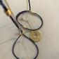 Lapis Gold  Bead Necklace