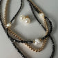 Black Diamond Pearl Bead Necklaces