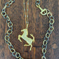 Diamond Gold Horse Necklace