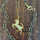 Diamond Gold Horse Necklace