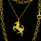 Diamond Gold Horse Necklace
