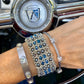 Blue Crystal Hand Beaded Bracelet