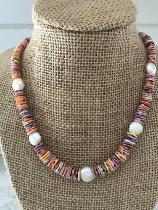 Fresh Water Pearl Shell Necklace