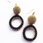 Black Gold Bead Earrings