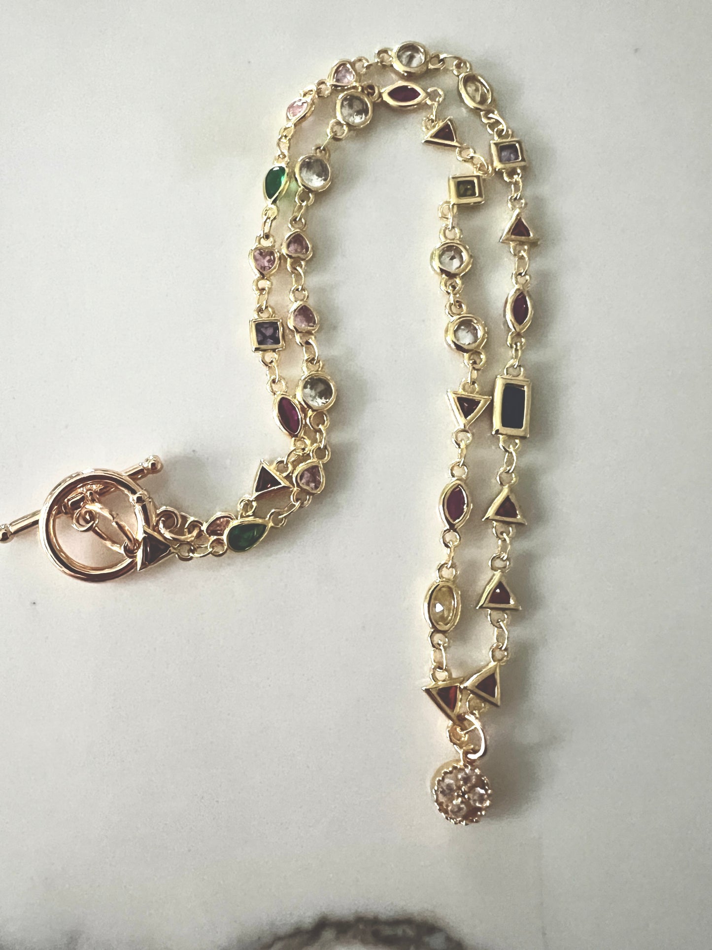 Gemstone Chain CZ Necklace