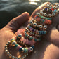Gold Rainbow Elastic Rings
