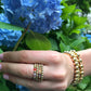 Gold Rainbow Elastic Rings