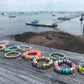 Gold Rainbow Elastic Rings