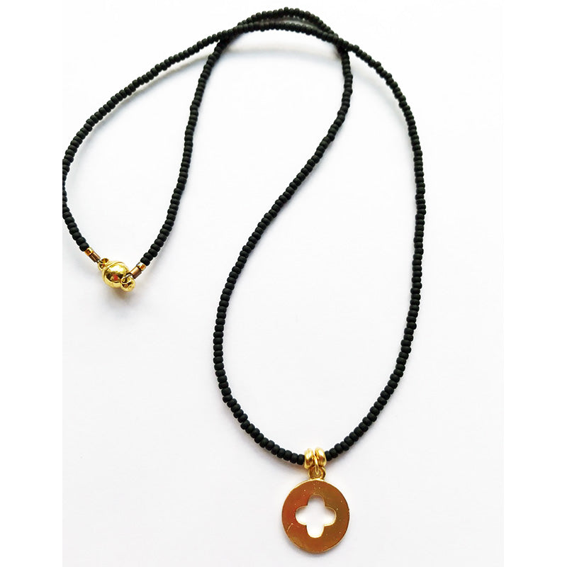 Cross Hand Beaded Necklace