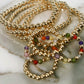 Gold Rainbow Elastic Rings