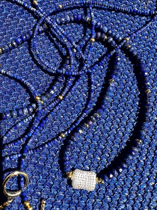 Lapis Diamond Necklace